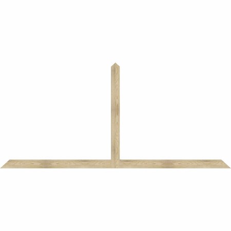 Ekena Millwork Portland Rough Sawn Timber Gable Bracket, Douglas Fir, 108"W x 49"H x 2"D x 4"F, 11/12 Pitch GBW108X49X0204POR00RDF